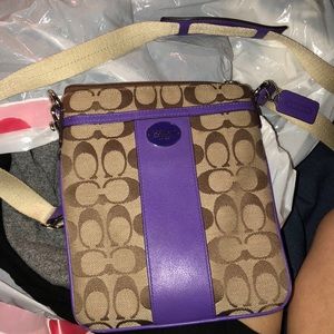 Beige and purple coach Satchel !